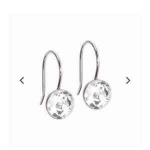 Blomdahl Pendant Bezel Crystal Earrings NWT